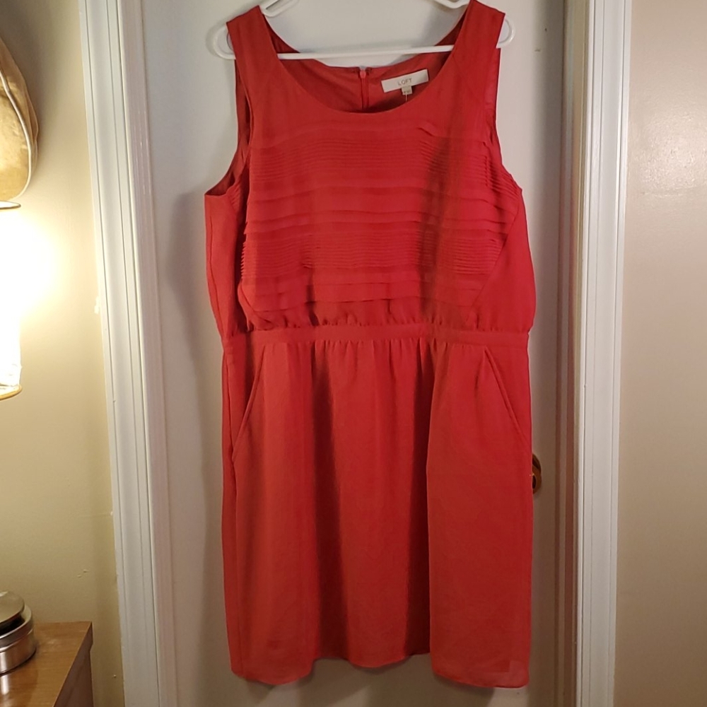Tomato pin tucked dress